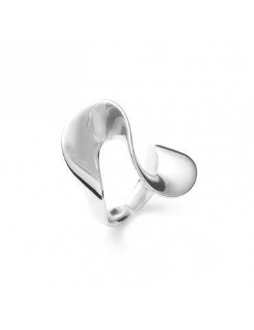 Unoaerre Ring - Line - Silvered Bronze - Abstract Design - EXA096B-1AR
