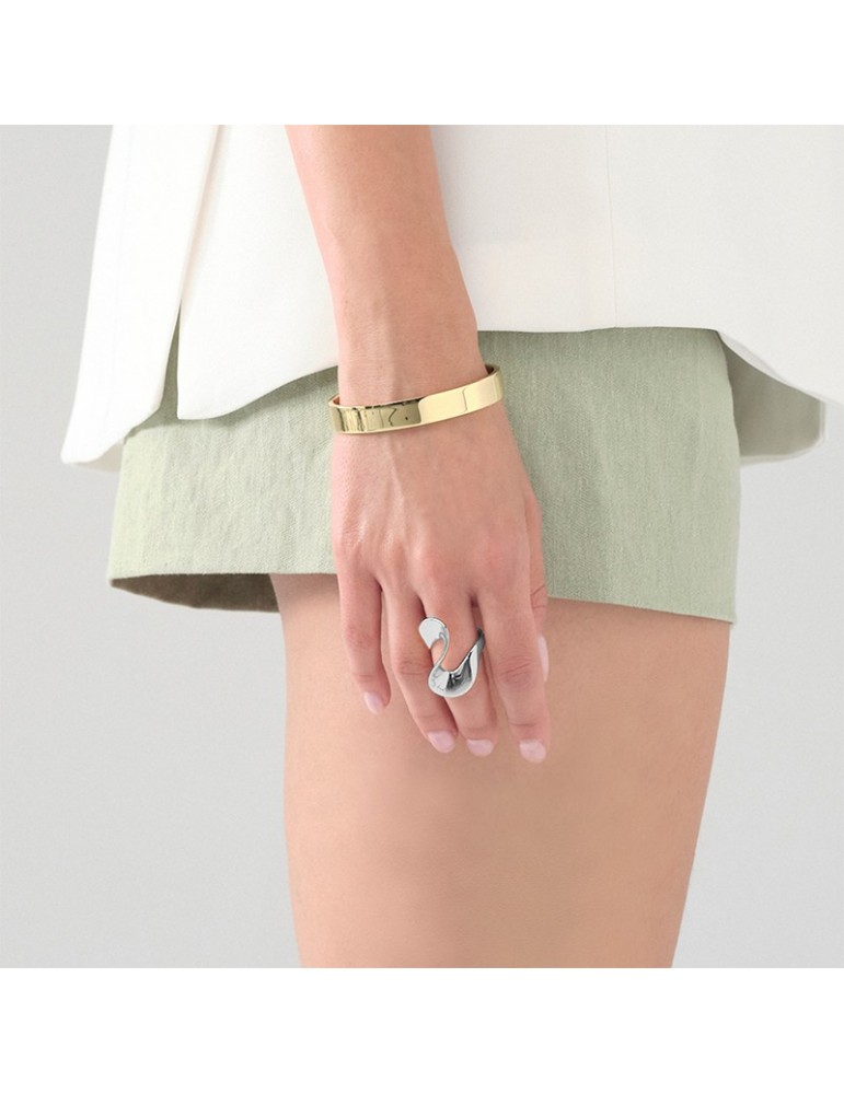 Unoaerre Ring - Line - Silvered Bronze - Abstract Design - EXA096B-1AR