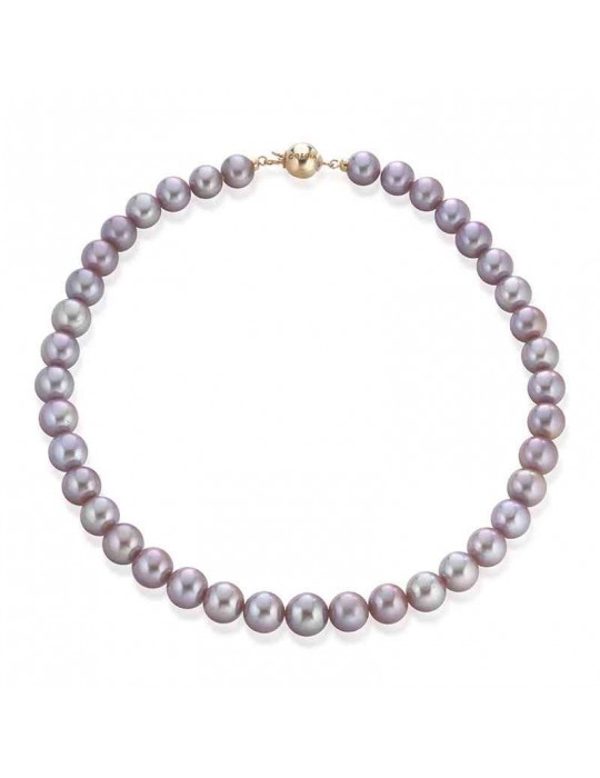 Lelune Necklace - in 10mm Pink Freshwater Cultured Pearls - 0