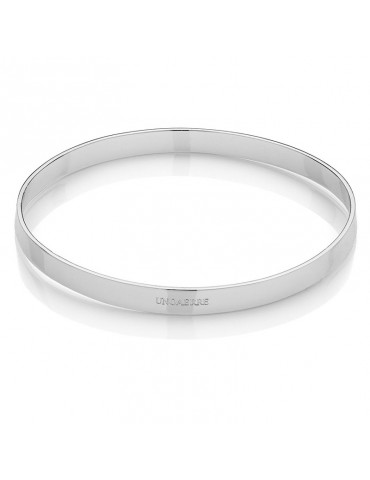 Bracciale Unoaerre-Lux-Bronzo Argentato-Rigido-Tubo Piatto-17EXB001B