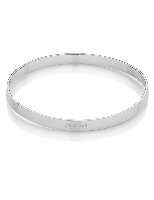 Bracciale Unoaerre-Lux-Bronzo Argentato-Rigido-Tubo Piatto-17EXB001B