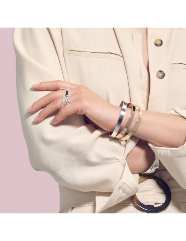 Unoaerre Bracelet - Lux - Rigid Gilded Bronze - Flat Tube-17EXB001G 2