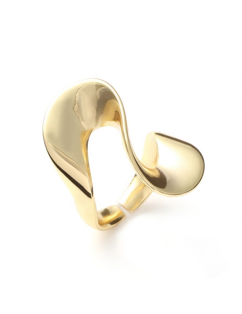 Anello Unoaerre - Line - Bronzo Dorato - Design Astratto - EXA096G