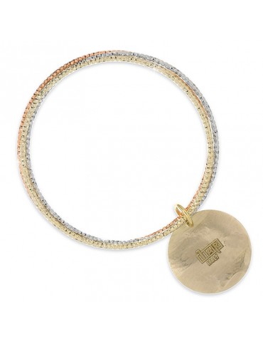 Bracciale Unoaerre - Bronzo Tre Colori - Ciondolo a Disco - EXB285