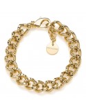 Bracciale Unaoerre-Bronzo Dorato-Catena Groumette Diamantata-EXB4994G