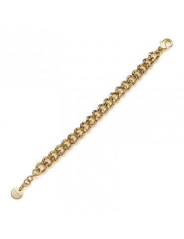 Bracciale Unaoerre-Bronzo Dorato-Catena Groumette Diamantata-EXB4994G 2