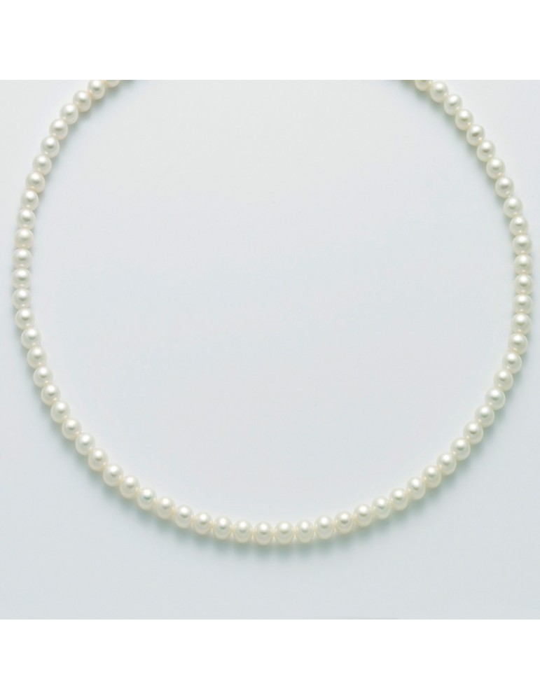 Collana Miluna - Girocollo - Perle Grigie-Chiusura Oro Bianco-PCL5749