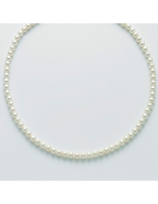 Collana Miluna - Girocollo - Perle Grigie-Chiusura Oro Bianco-PCL5749
