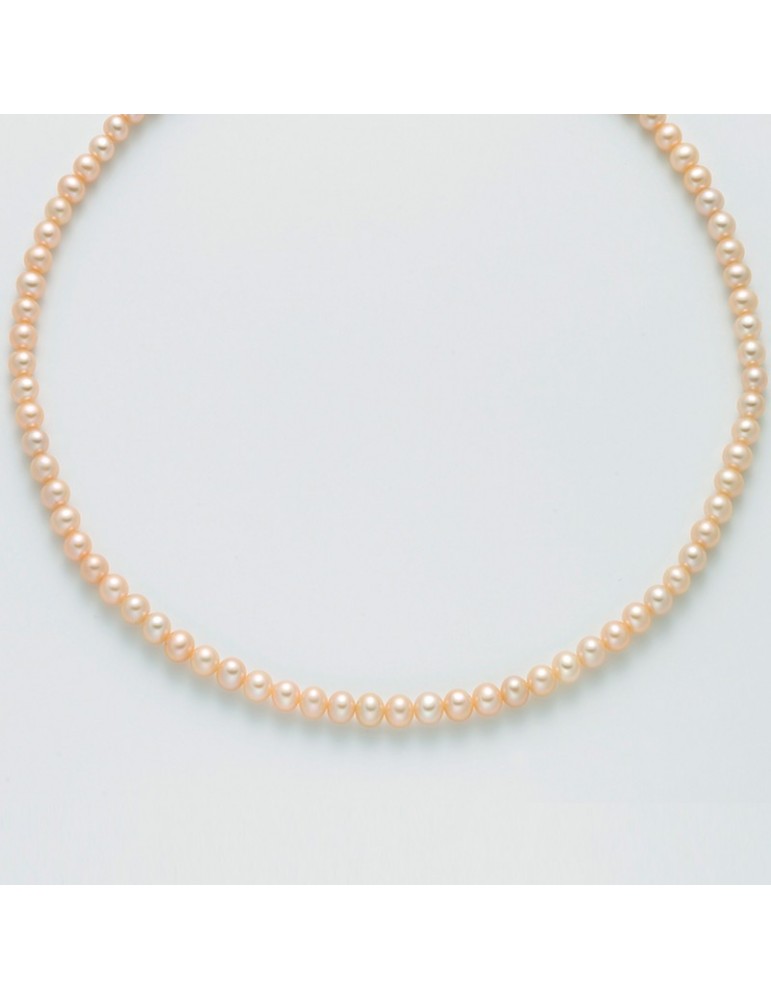 Miluna Women's Necklace with Peach Freshwater Pearls - 0