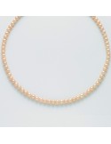 Miluna Women's Necklace with Peach Freshwater Pearls - 0