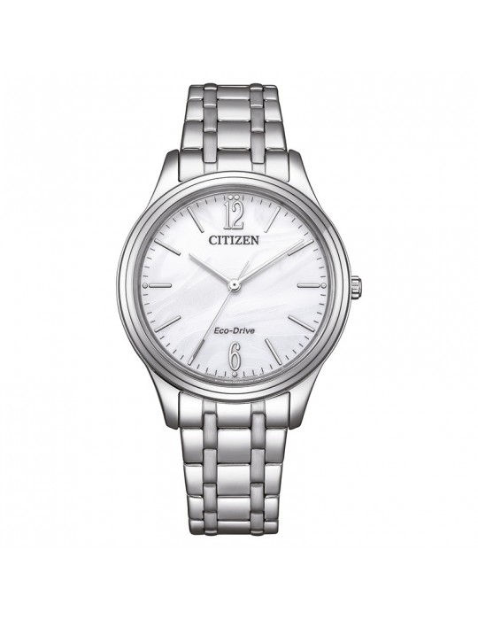 Citizen Watch -Lady Elegance-Eco-Drive-Silver-34mm-White-EM041171A