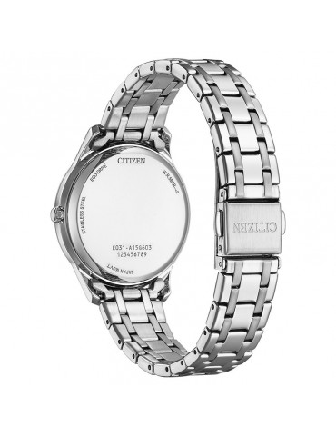 Citizen Watch -Lady Elegance-Eco-Drive-Silver-34mm-White-EM041171A 2