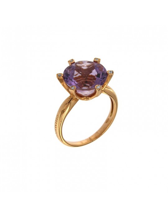 Chimento Women's ring with Amethyst and Diamonds - 0