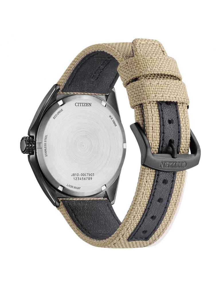 Orologio Eco-Drive Citizen-Military Of 2025-Sabbia-41mm-Nero-AW157508E