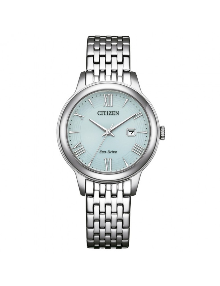 Citizen Eco-Drive Watch - Lady -Silver-31.5mm-Teal-EW262159M