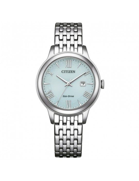 Orologio Citizen Eco-Drive - Lady -Silver-31,5mm-Verde Acqua-EW262159M