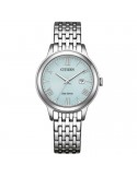 Citizen Eco-Drive Watch - Lady -Silver-31.5mm-Teal-EW262159M