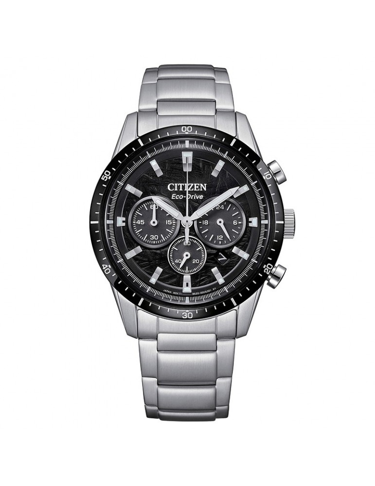 Citizen Eco-Drive Watch Chronograph Silver 39mm-Black-CA462456E