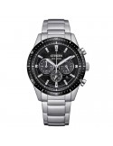 Citizen Eco-Drive Watch - Chronograph - Silver - 39mm-Black-CA462456E