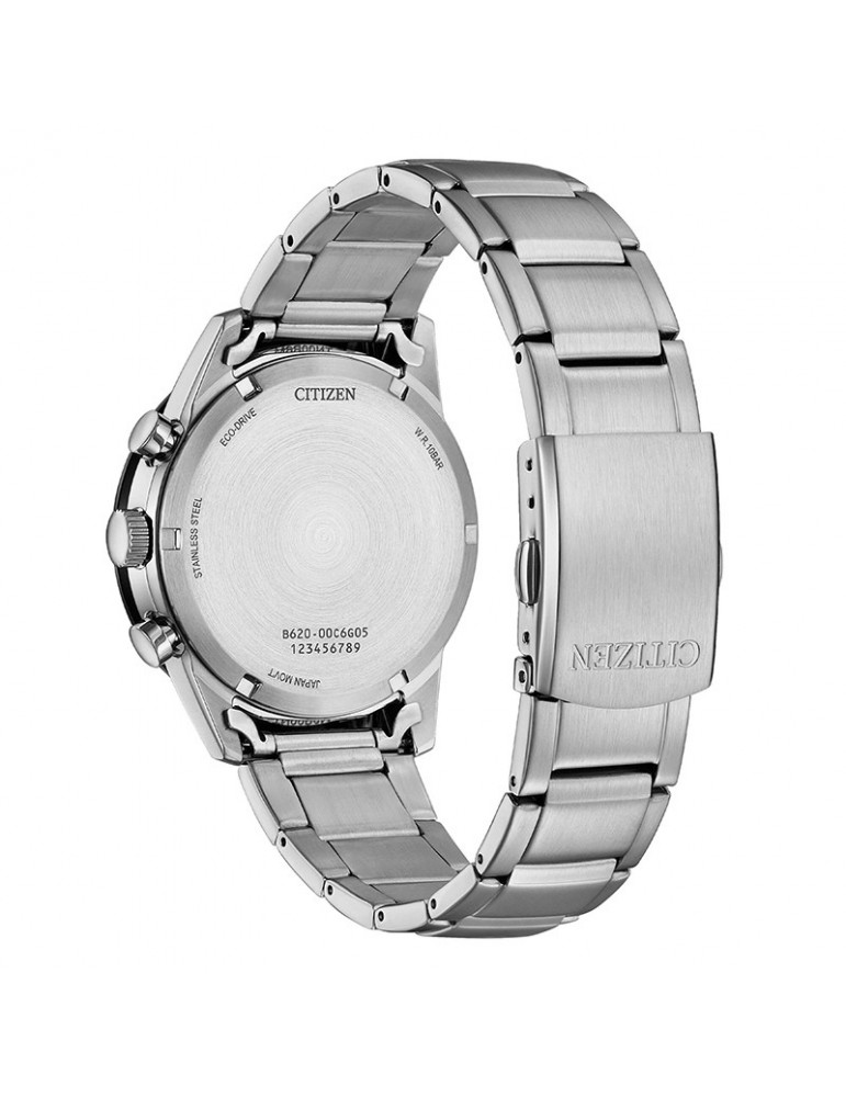 Orologio Citizen Eco-Drive - Cronografo - Silver - 39mm-Nero-CA462456E