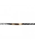 Zancan Bracelet - Rose Gold Plate - Black Zircons - UHB124