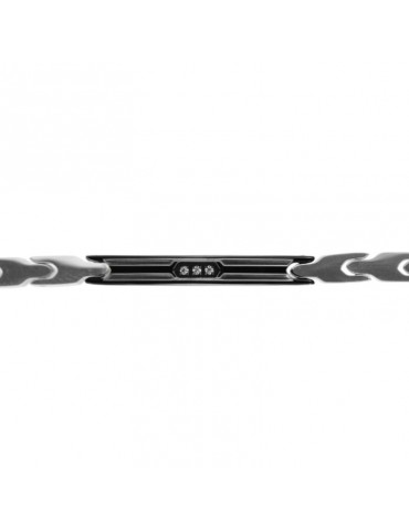 Bracciale Zancan - Targa Silver e Nera - Zirconi Bianchi - UHB123