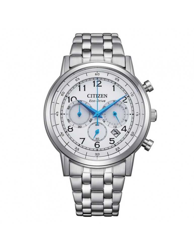 Orologio Citizen Eco-Drive - Cronografo - Silver-42mm-Bianco-CA463053A