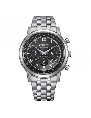 Citizen Eco-Drive Watch - Chronograph - Silver - 42mm-Black-CA463053E
