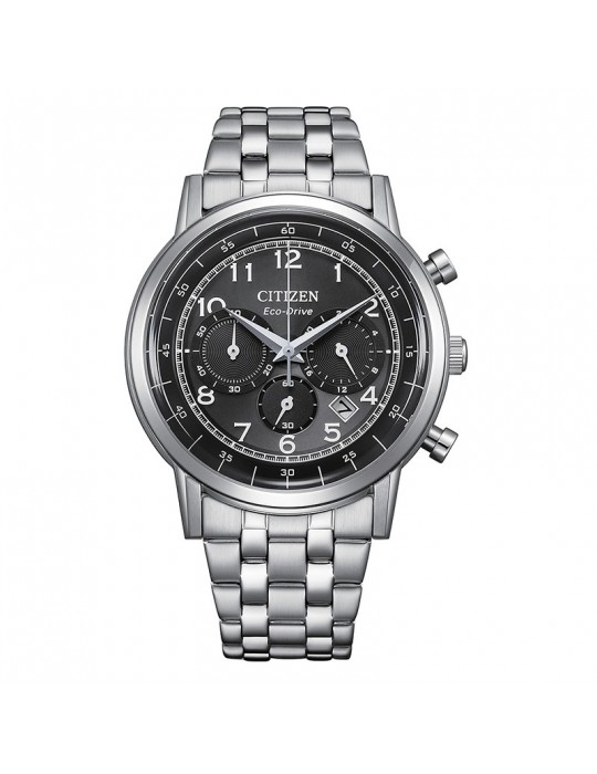 Orologio Citizen Eco-Drive - Cronografo - Silver - 42mm-Nero-CA463053E