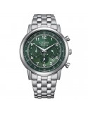Orologio Citizen Eco-Drive - Cronografo - Silver -42mm-Verde-CA463053X