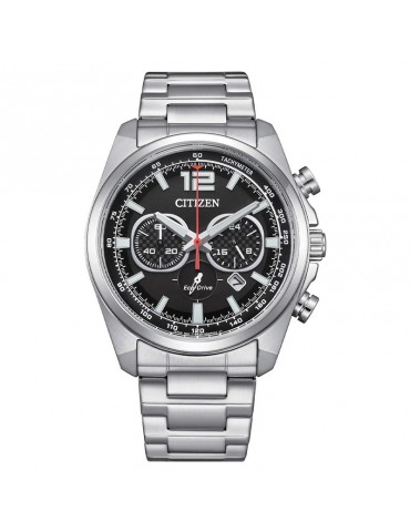 Citizen Eco-Drive Watch - Chronograph - Silver -41mm-Black-CA464050E