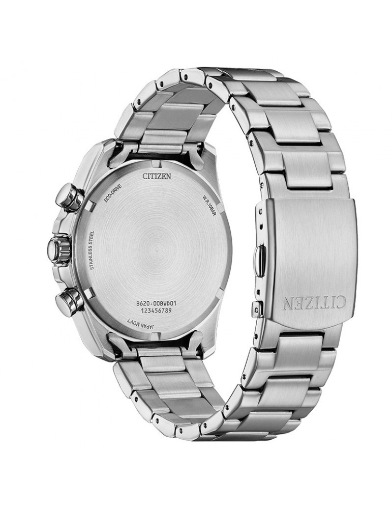 Citizen Eco-Drive Watch - Chronograph - Silver -41mm-Green-CA464050X