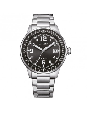 Citizen Aviator Watch - Automatic - Silver - 40mm - Black-NJ019051E