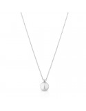 Coscia Necklace - with 7-7.5mm Akoya Pearl Pendant and Natural Diamond - 0