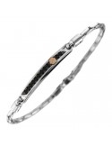 Zancan Bracelet - Black Spinels - 18kt Rose Gold Screw - ESB355R