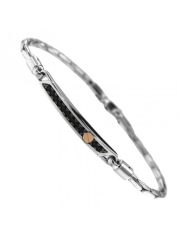 Bracciale Zancan - Spinelli Neri - Vite Oro Rosa 18kt - ESB355R 2