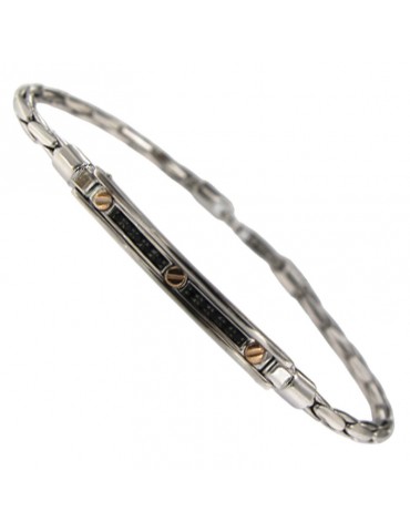 Bracciale Zancan - Viti Rose Gold - Spinelli Neri - ESB357R 2