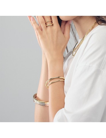 Unoaerre Bracelet - Line - Rigid - Golden Bronze - Double Strand - EXB5250G 2