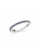 Anello Veretta Crieri - Aeterna - Oro Bianco 18 Carati - Zaffiri Blu 0,78 ct - Misura 19 - AETAEK075SSP190