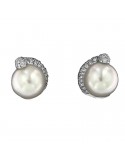 Nimei Women's Earrings with Australia Maxima Pearls and Diamonds - 0