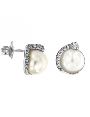 Orecchini Nimei - Oro Bianco - Perle Australia - Diamanti - PER1811A 2