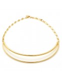 Unoaerre Necklace - Line - Gilded Bronze - Double Rigid Wire -EXH5494G