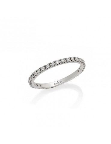 Anello Veretta Crieri - Aeterna - Oro Bianco 18 Carati - Diamanti Bianchi 0,55 ct - AETAEK055WG1140