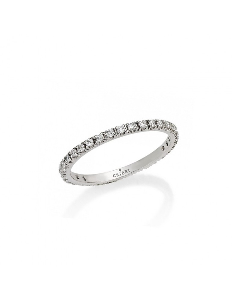 Anello Veretta Crieri - Aeterna - Oro Bianco 18 Carati - Diamanti Bianchi 0,55 ct - AETAEK055WG1140