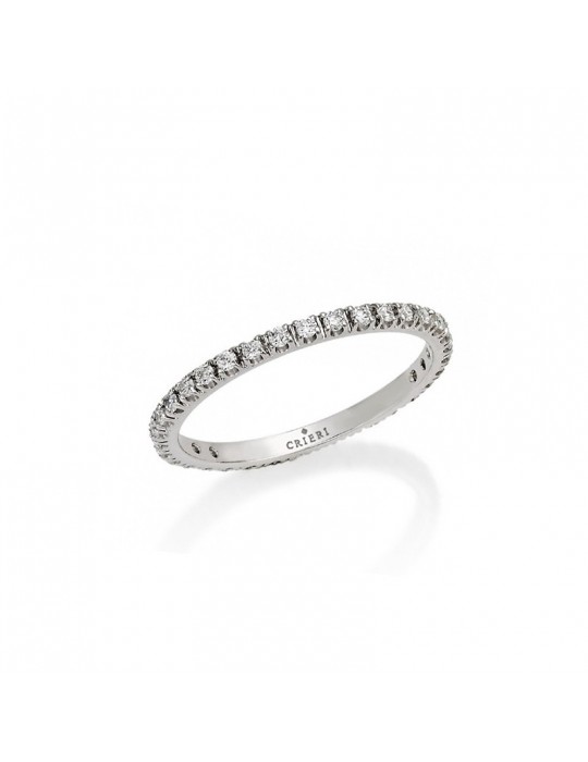 Anello Veretta Crieri - Aeterna - Oro Bianco 18 Carati - Diamanti Bianchi 0,55 ct - AETAEK055WG1140