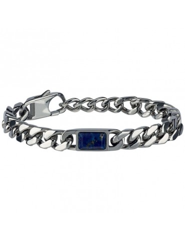 Breil Bracelet - Beat - Steel - Chain-Lapis Lazuli Center-TJ2845