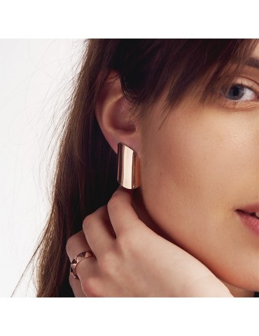 Unoaerre-Fashion Jewellery-Geometric Pinkish Bronze Earrings-EXO4428R 2