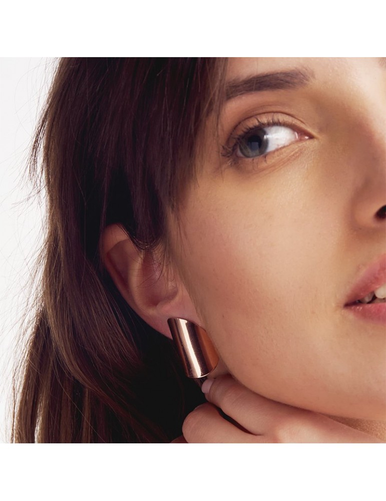 Unoaerre-Fashion Jewellery-Geometric Pinkish Bronze Earrings-EXO4428R