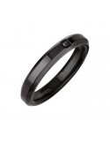 Breil Ring - Y - Polished Steel - IP Black - Black Crystal - TJ3115