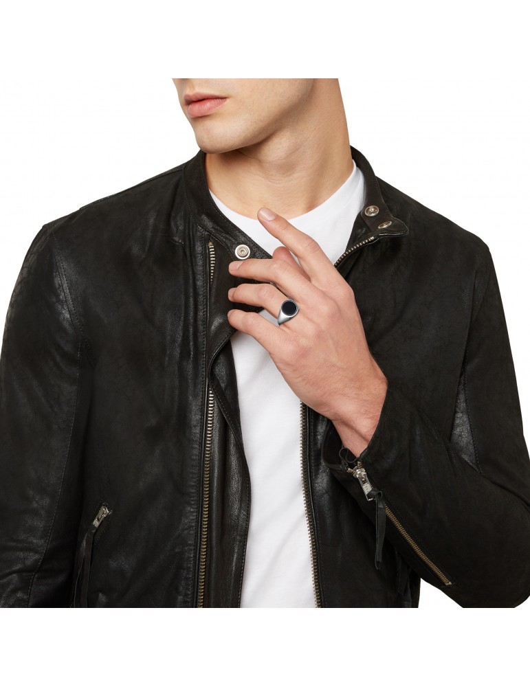 Breil Ring - Code - Steel - Black Onyx - Size 23 - TJ3117